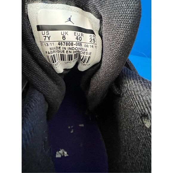 Nike Air Jordan 8.0 "Aqua" Blue Black Basketball Shoes Size 7Y - Picture 7 of 7